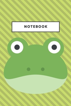 Paperback Notebook: Funny Frog Face Notebooks And Journal Soft Cover Lined Animal Cute Pet Composition Book Planner Diary Book