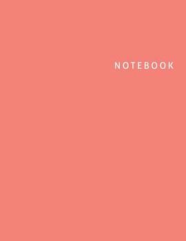 Paperback Notebook: Blank Unlined Notebook, Coral Pink Cover, Large Sketch Book 8.5 x 11 Book