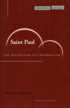 Paperback Saint Paul: The Foundation of Universalism Book