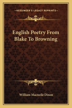 Paperback English Poetry From Blake To Browning Book