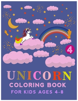 Paperback unicorn coloring book for kids ages 4-8: beautiful unicorn Book