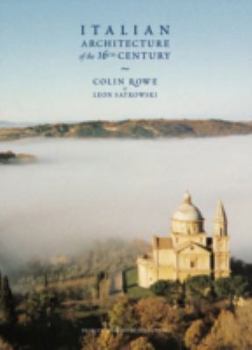 Hardcover Italian Architecture of the 16th Century Book