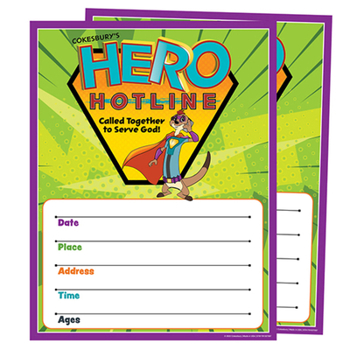 Paperback Vacation Bible School (Vbs) Hero Hotline Small Promotional Posters (Pkg of 2): Called Together to Serve God! Book