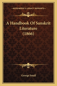Paperback A Handbook Of Sanskrit Literature (1866) Book