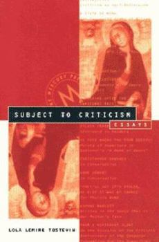 Paperback Subject to Criticism Book