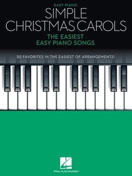 Paperback Simple Christmas Carols: The Easiest Easy Piano Songs Book