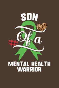 Son Of A Mental Health Warrior: Mental Health Awareness Leopard Buffalo Plaid Family Gift