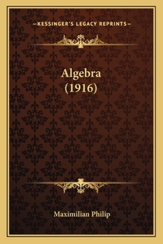 Paperback Algebra (1916) Book