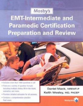 Paperback Mosby's EMT-Intermediate and Paramedic Certification Preparation and Review Book