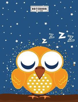 Notebook: Cute owl cover and Dot Graph Line Sketch pages, Extra large (8.5 x 11) inches, 110 pages, White paper, Sketch, Draw an