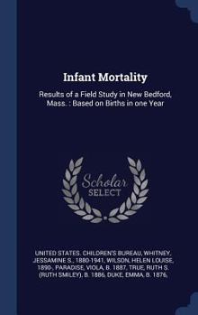 Hardcover Infant Mortality: Results of a Field Study in New Bedford, Mass.: Based on Births in one Year Book