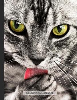Composition Notebook: Tabby Cat College Ruled Blank Journal