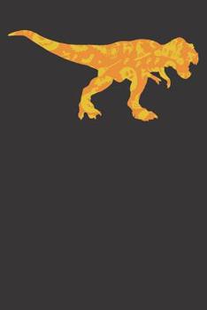 Paperback Notebook: Dinosaur T Rex Halloween Party Pumpkin Pattern Gift Dot Grid Dotted 6x9 120 Pages Book