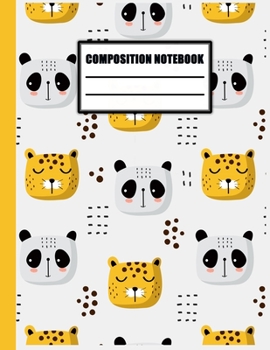 Composition notebook: Pretty Panda College Ruled Notebook for School, University and College. Nifty Lined Journal for Students, Kids and Teens for Writing & Notes
