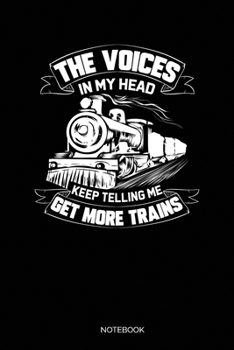 The Voices In My Head Keep Telling Me Get More Trains: Dotted Punkteraster Notizbuch A5 - Lokomotive Eisenbahn Dampflok Notizbuch I Zugführer Dampflokomotive Geschenk