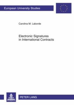 Paperback Electronic Signatures in International Contracts Book
