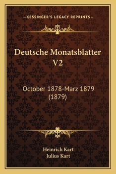 Paperback Deutsche Monatsblatter V2: October 1878-Marz 1879 (1879) [German] Book
