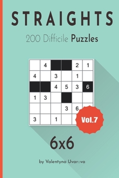 Paperback Straights: 200 Difficile Puzzles 6х6 vol. 7 [French] Book