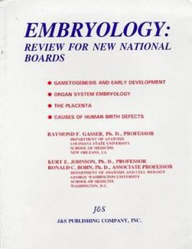 Paperback Embryology: Review for the New National Boards Book