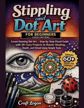 Paperback Stippling and Dot Art for Beginners (2026 Edition): Create Stunning Dot Art - Step-by-Step Visual Guide with 30+ Easy Projects to Master Shading, Dept Book