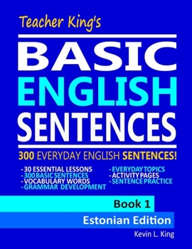 Paperback Teacher King's Basic English Sentences Book 1 - Estonian Book