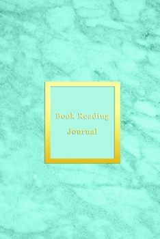 Book Reading Journal: Book Lovers record logbook for big readers | Tracking, recording and rating your finished book list | Cute Aqua blue marble cover design