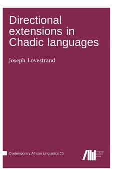 Hardcover Directional extensions in Chadic languages Book