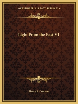 Paperback Light From the East V1 Book