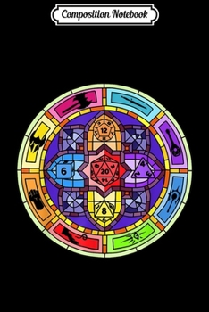 Composition Notebook: Tabletop Gaming Fantasy Stain Glass Dragons D20  Journal/Notebook Blank Lined Ruled 6x9 100 Pages