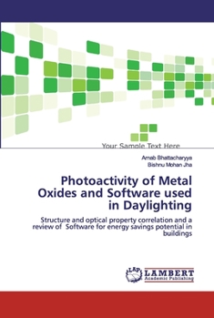 Photoactivity of Metal Oxides and Software used in Daylighting: Structure and optical property correlation and a review of Software for energy savings potential in buildings