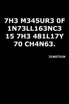 Paperback Notebook: Einstein Quote In 1337 / Leet Measure Intelligence 120 Pages, 6X9 Inches, Graph Paper Book