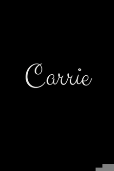 Paperback Carrie: notebook with the name on the cover, elegant, discreet, official notebook for notes Book