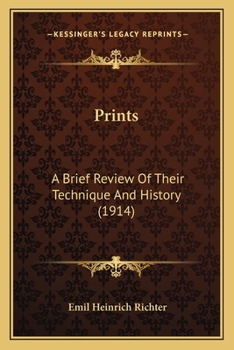 Paperback Prints: A Brief Review Of Their Technique And History (1914) Book