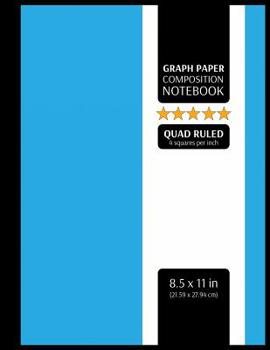 Paperback Graph Paper Composition Notebook: Graphing Paper, 4x4 Quad Ruled, 4 Squares Per Inch (Large, 8.5x11 in.) Book