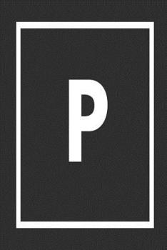 P: Black and white border initial notebook jotter