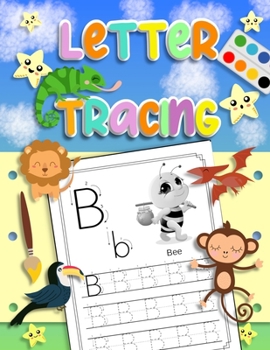 Paperback Letter Tracing: Pre-writing And Handwriting Practice With Animals, Having Fun With Numbers, Lines, Shapes And Coloring (Kindergarten, Book