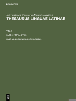 Hardcover Progenies - Pronuntiatus [Latin] Book