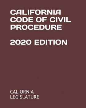 Paperback California Code of Civil Procedure 2020 Edition Book