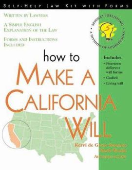 Paperback How to Make a California Will Book