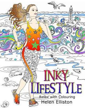 Paperback Inky Lifestyle: 50 anti-stress adult colouring book illustrations Book