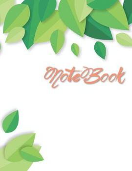 Paperback Notebook: Green nature (8.5x11 lnches) Book