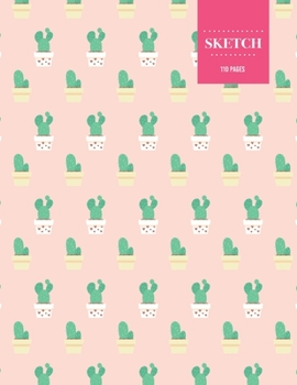 Paperback Sketch 110 Pages: Cactus Sketchbook for Kids, Teen and College Students - Succulent Llama Pattern Book