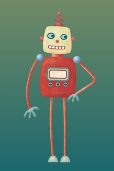 Paperback Notes: A Blank Guitar Tab Music Notebook with Red and Yellow Retro Robot Cover Art Book