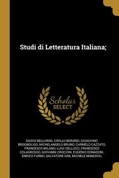 Paperback Studi Di Letteratura Italiana; [Italian] Book