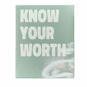 Hardcover Know Your Worth Workbook by Angie Bellemare: Transformational Self-Growth & Mindset Journal for Women | 277-Page Full-Color Hardcover with 12 Chapters + 31-Day Challenge | Vegan Pebble-Leather Edition Book
