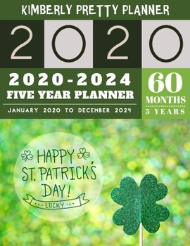 Paperback 5 year planner 2020-2024: Lucky Clover 2020-2024 Monthly Planner Calendar - internet login and password - 5 Year Goal Planner - Five Year Life G Book