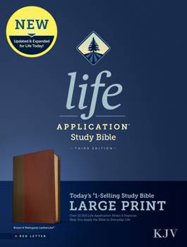 Imitation Leather KJV Life Application Study Bible, Third Edition, Large Print (Leatherlike, Brown/Mahogany, Red Letter) Book