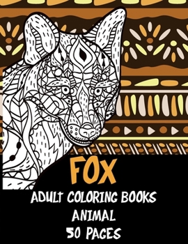 Paperback Adult Coloring Books Animal 50 pages - Fox Book
