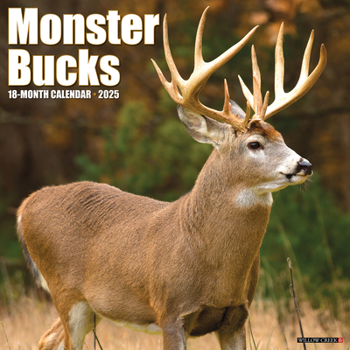 Calendar Monster Bucks 2025 12 X 12 Wall Calendar Book