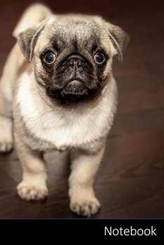 Notebook: Mops, Welpen, Hund, Tier Notizbuch / persönliches Tagebuch / Schreibheft / Logbuch / Planer / Vokabelheft / Notizen - 6 x 9 Zoll (15,24 x ... Seiten mit Datumslinie, glänzendes Cover.